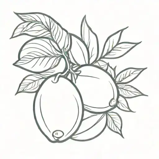 mangoes tattoo design idea