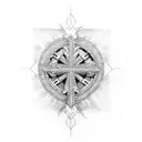  cross in the heart tattoo design idea