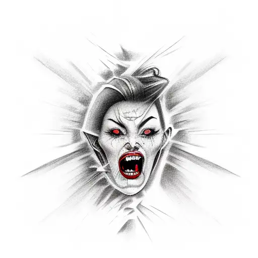 A sketch-style tattoo depicting a split face, one side showing a screaming expression and the other side with a melancholic expression, reflecting the duality within you. tattoo design idea