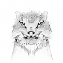 wildlife, knife tattoo design idea