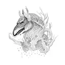 wildlife, knife tattoo design idea