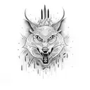 wildlife, knife tattoo design idea