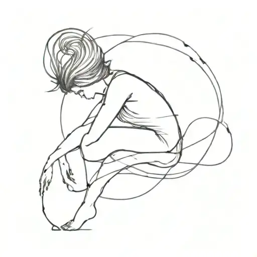 overcoming depression alone tattoo design idea