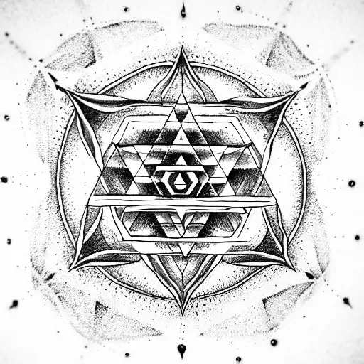 sri yantra tattoo design idea