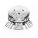 logo of the programming language c#, with luffy's hat from one piece also adds other elements of one piece tattoo design idea