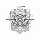 logo of the programming language C# tattoo design idea