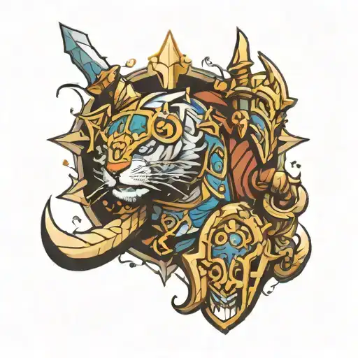 paladin world of Warcraft   tattoo design idea