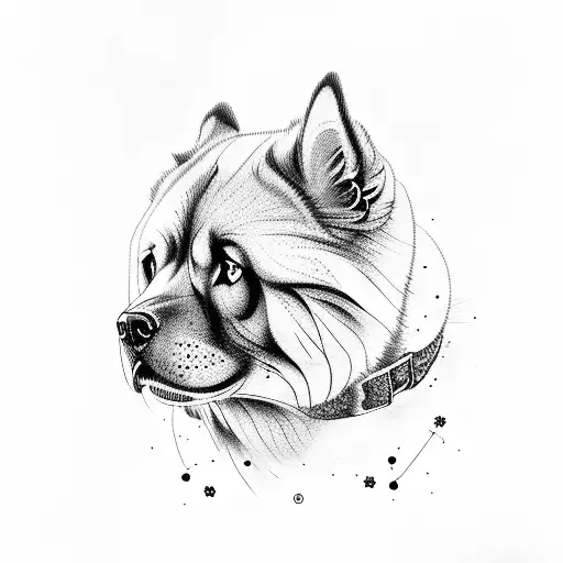 Chow Chow  tattoo design idea