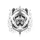 Chow Chow  tattoo design idea