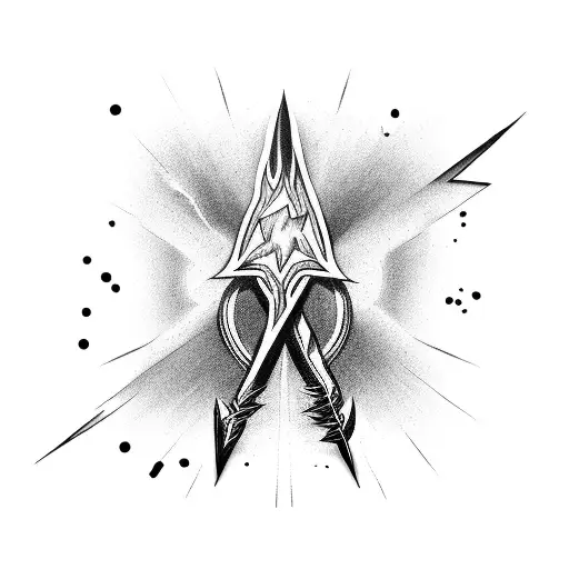 lightning bolt as a sword tattoo design idea