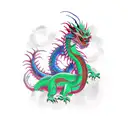 Basilisk dragon with a shogun tattoo design idea