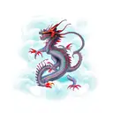 Basilisk dragon with a shogun tattoo design idea