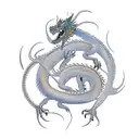 Basilisk dragon with a shogun tattoo design idea