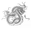 Basilisk dragon with a shogun tattoo design idea