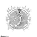 quetzalcoatl design with aztec statue style tattoo design idea