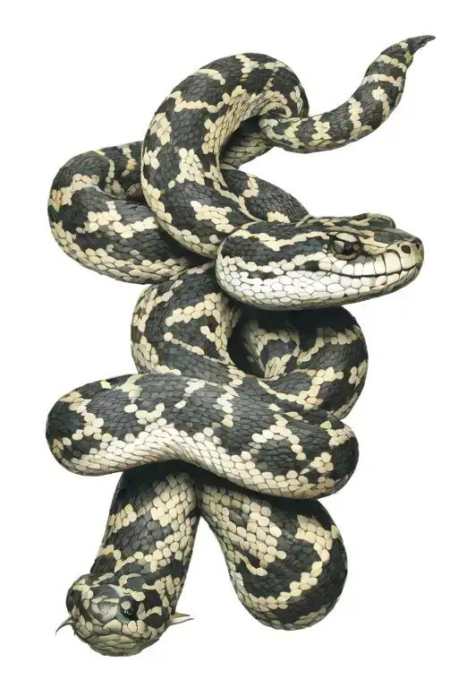 timber rattlesnake wrapped tattoo design idea