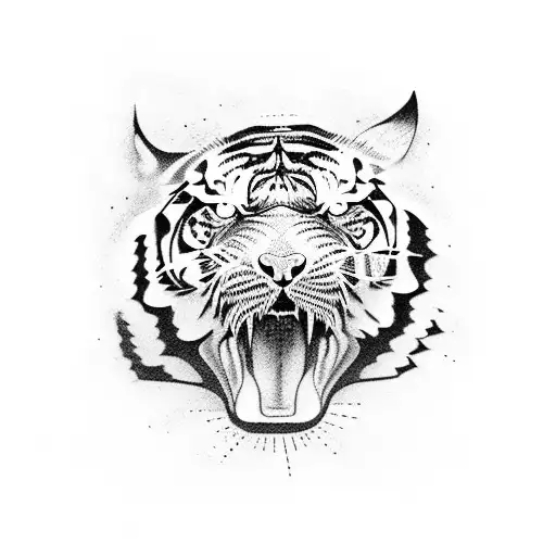 tiger claw marks tattoo design idea