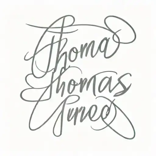 Thomas name written tattoo design idea