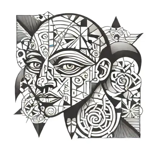Here’s a detailed description you can give to a tattoo artist to create a design inspired by Picasso, while ensuring the tattoo design idea