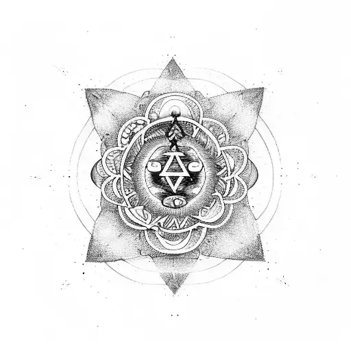 7 chakras tattoo design idea