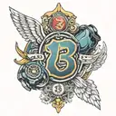 formula one and number 13 tattoo design idea