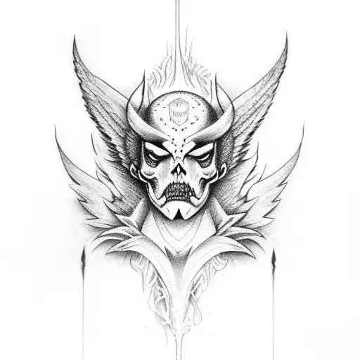 lucifer fallen angel tattoo design idea