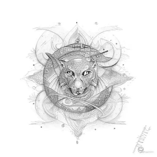 sol, lua e o mar  tattoo design idea