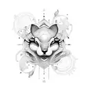 sol, lua e o mar  tattoo design idea