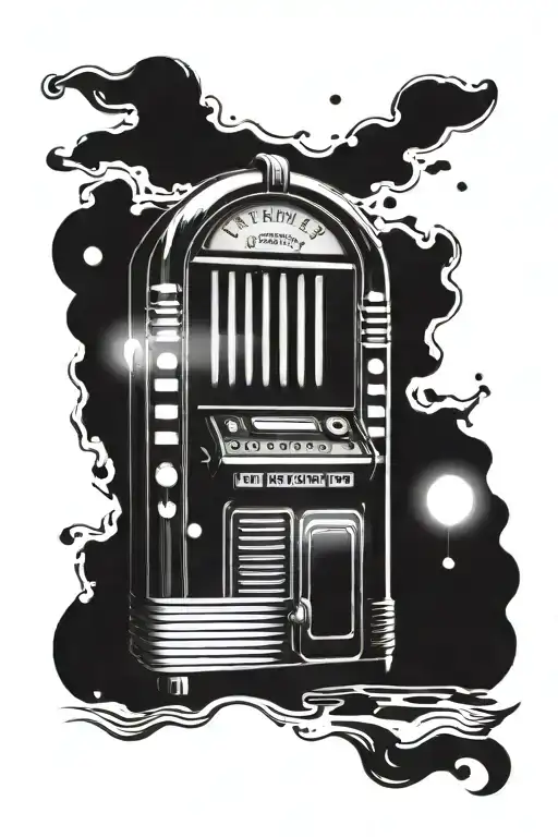 a jukebox lightee tattoo design idea