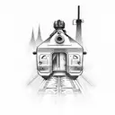 train track tattoo design idea