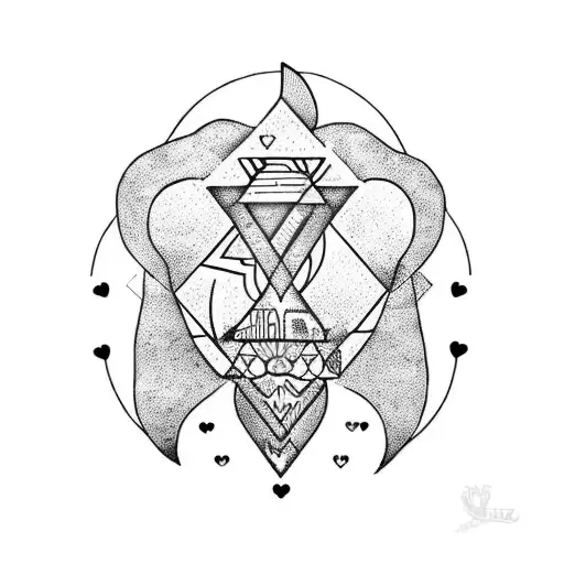 Dolphin forming heart with libra zodiac tattoo design idea