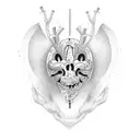 anatomic heart tattoo design idea