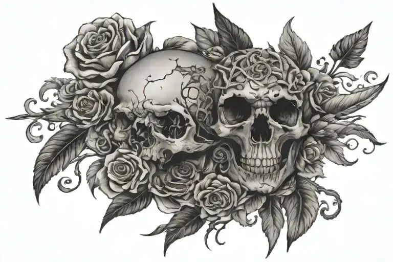 However ruined this world has become life endures tattoo design idea