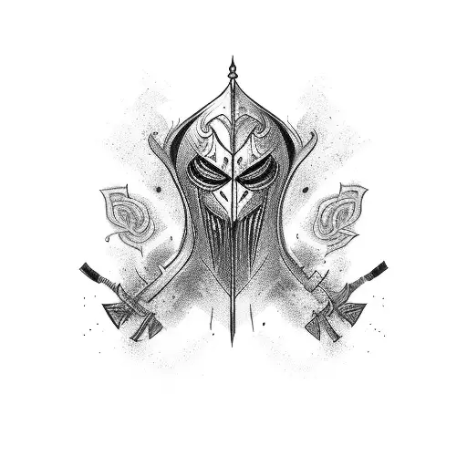 Jhin fourth shot tattoo design idea