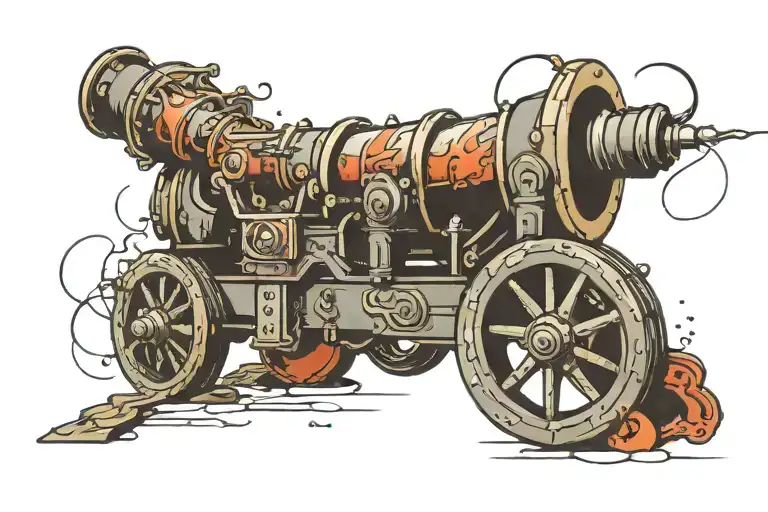 arsenal cannon tattoo design idea