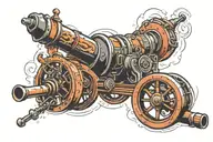 arsenal cannon tattoo design idea