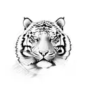 Tiger and dirt tattoo design idea