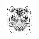 Tiger and dirt tattoo design idea