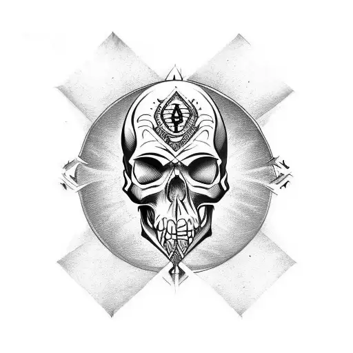 fear no evil skull tattoo designs