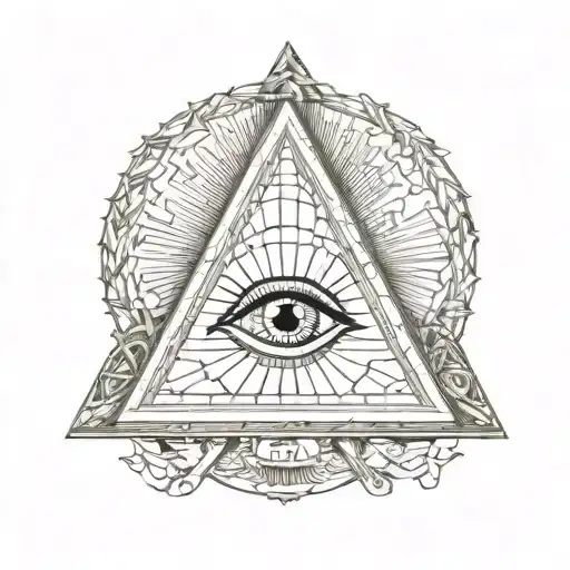 Illuminati symbols incorporated tattoo design idea