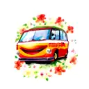 lightning mcqueen flowers  tattoo design idea