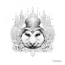 colombian Botero painting tattoo design idea