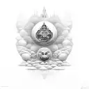 colombian Botero painting tattoo design idea