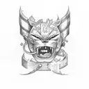 A and C mixed letters tatoo tattoo design idea