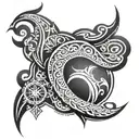 ornaments on biceps signifying power wisdom tattoo design idea