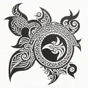 ornaments on biceps signifying power wisdom tattoo design idea