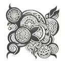 ornaments on biceps signifying power wisdom tattoo design idea