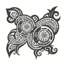 ornaments on biceps signifying power wisdom tattoo design idea