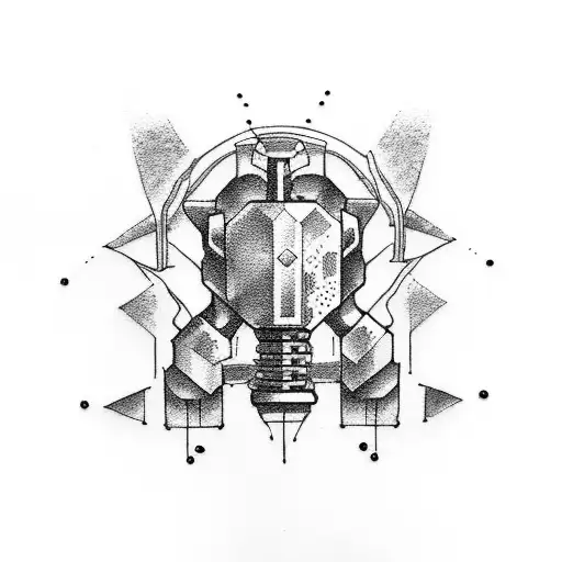 screw of the iron giant tattoo design idea