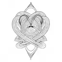 infinity with 3 hearts tattoo design idea